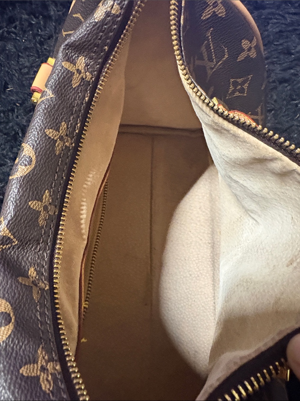 Louis Vuitton Monogram Canvas Satchel in Brown with Tan Leather - Picture 3 of 4
